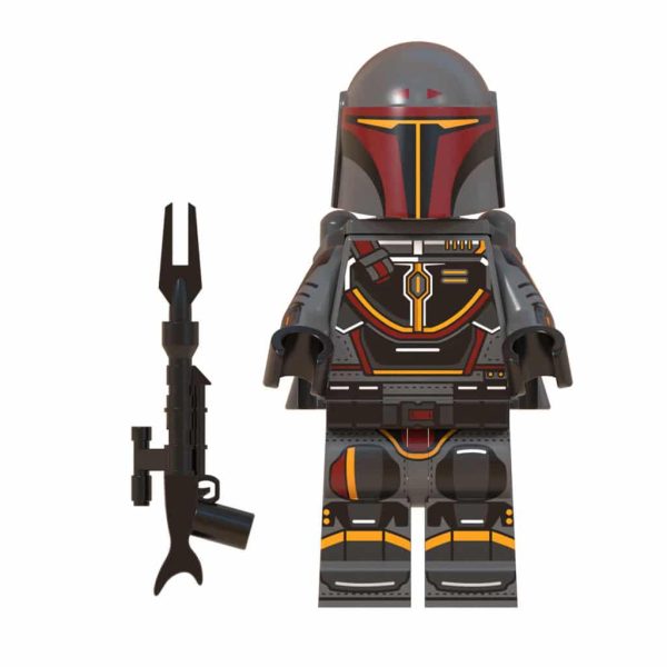 Grey-Gold Mandalorian Minifigure | Star Wars