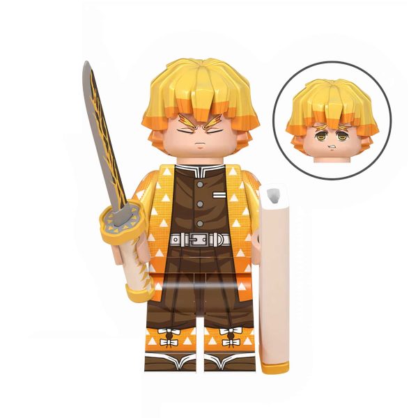 Zenitsu Agatsuma Minifigure | Demon Slayer Minifig Kimetsu no Yaiba