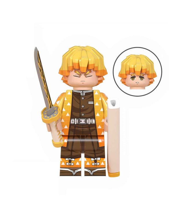 Zenitsu Agatsuma Minifigure | Demon Slayer Minifig Kimetsu no Yaiba