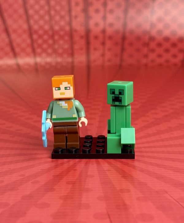 Alex and Creeper Minifigure | Videogame Minecraft